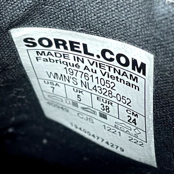 Sorel Emelie II Womens Size 7 Side Zip Waterproof Leather Booties Boots Gray - Picture 8 of 9